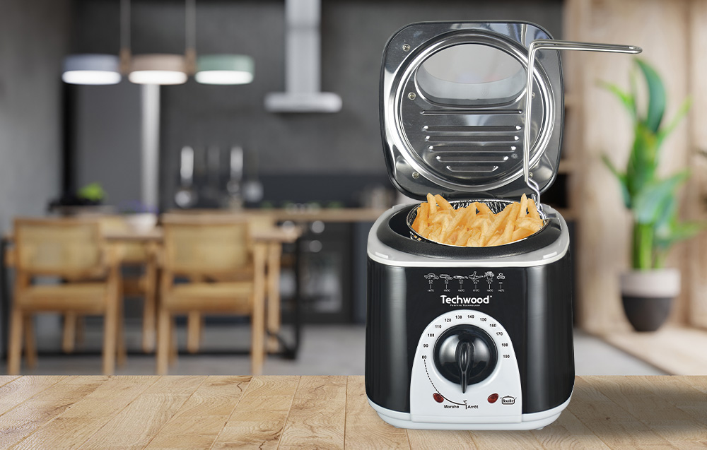 Techwood TFF-86 Friggitrice, fonduta 2 in 1