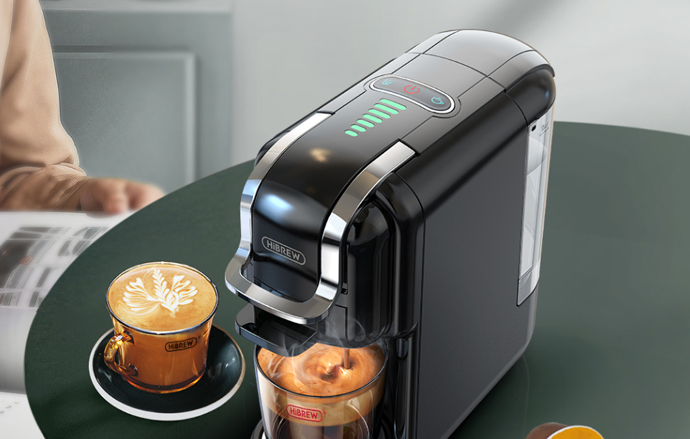 HiBREW H2B 5-in-1 macchina da caffè a capsule - nero